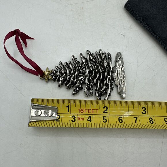 Danforth Pewter Christmas Tree Ornament Silver Tone 2012 - Picture 13 of 16
